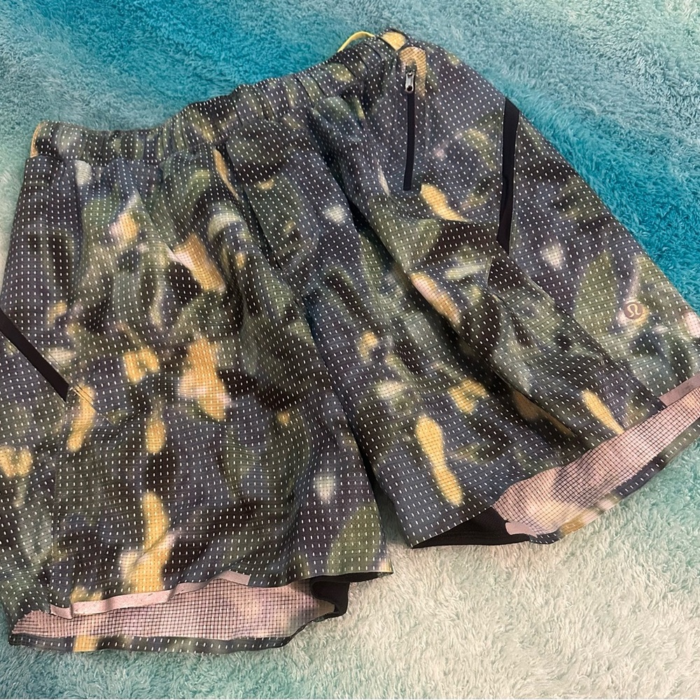 🔥 Lululemon Surge Shorts Lined Reflective Running MULTICOLOR Men’s MEDIUM